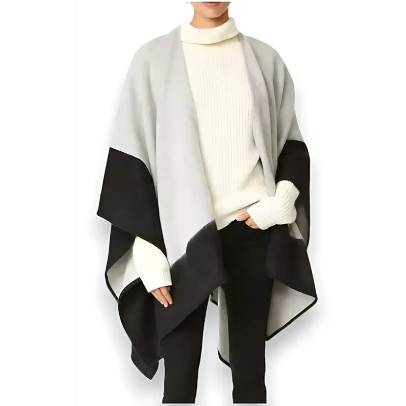 Poncho esprit femme
