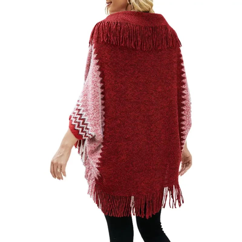 Poncho coloré femme