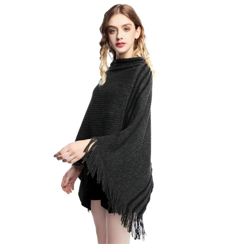 Cape poncho laine femme