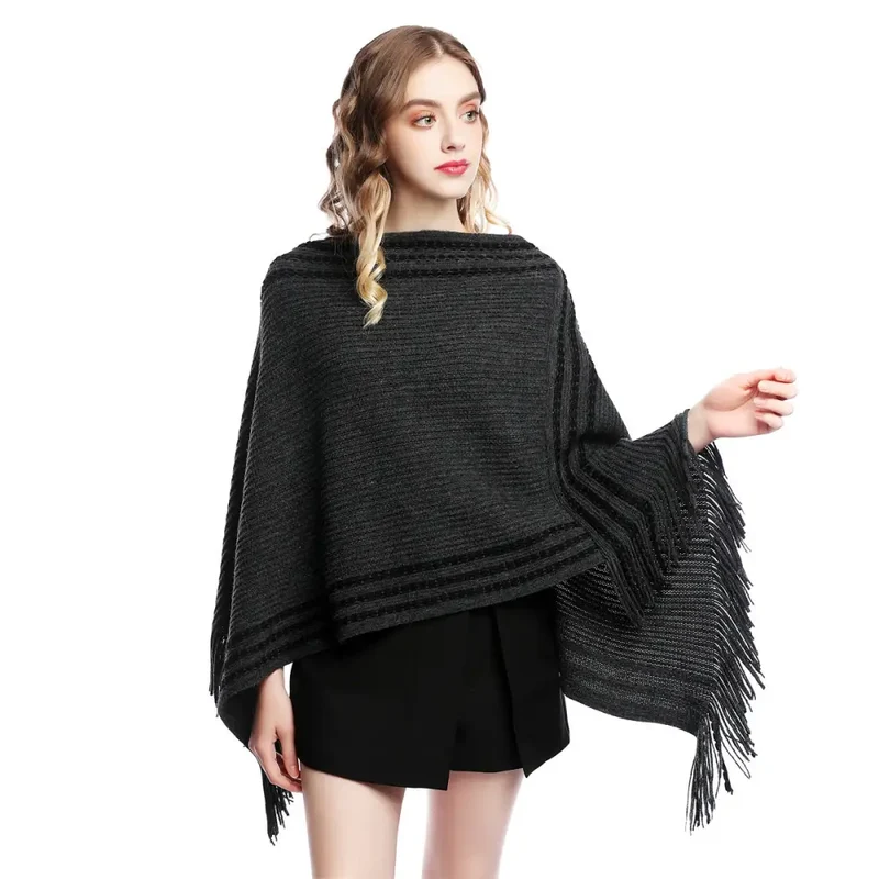 Cape poncho laine femme