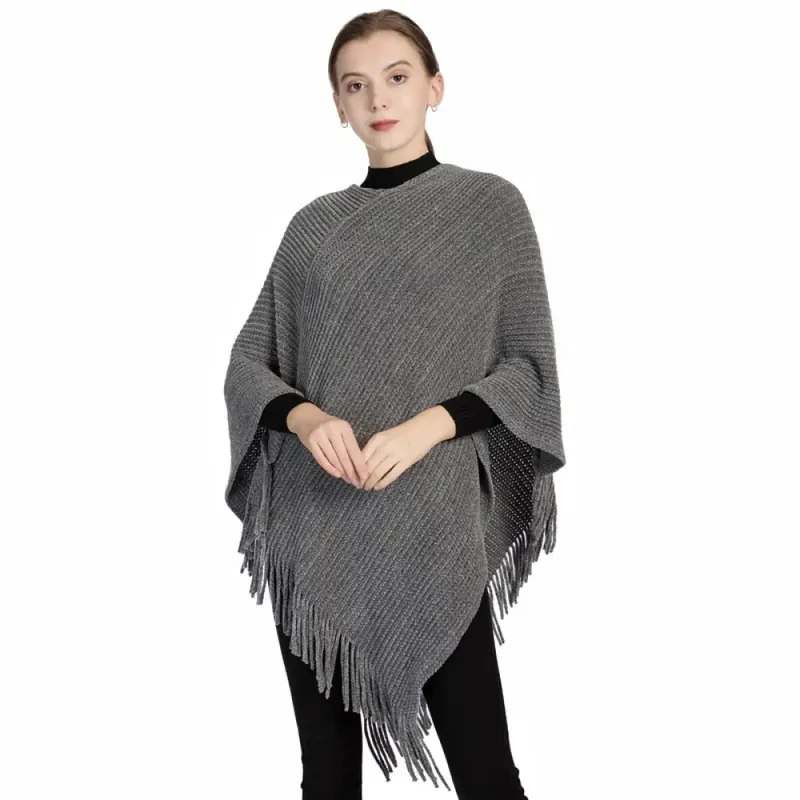 Cape poncho femme laine
