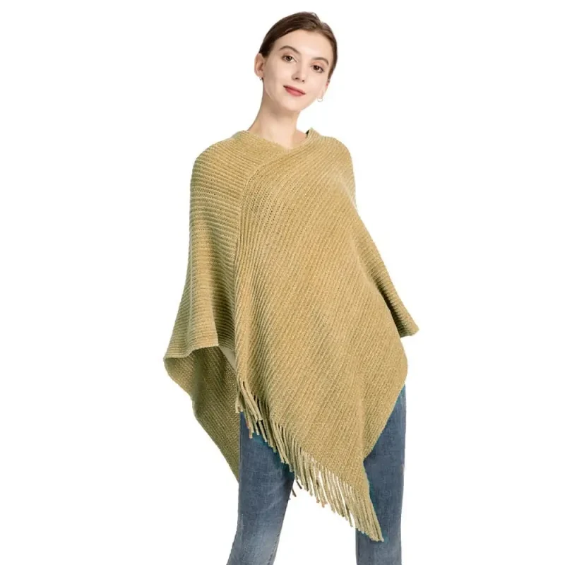 Cape poncho femme laine