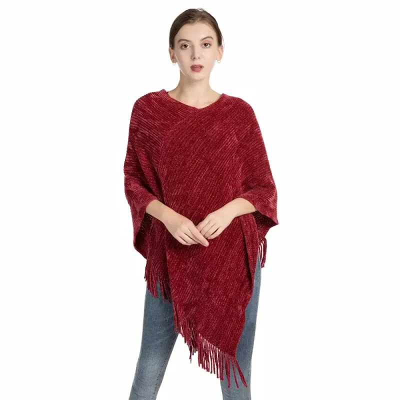 Cape poncho femme laine
