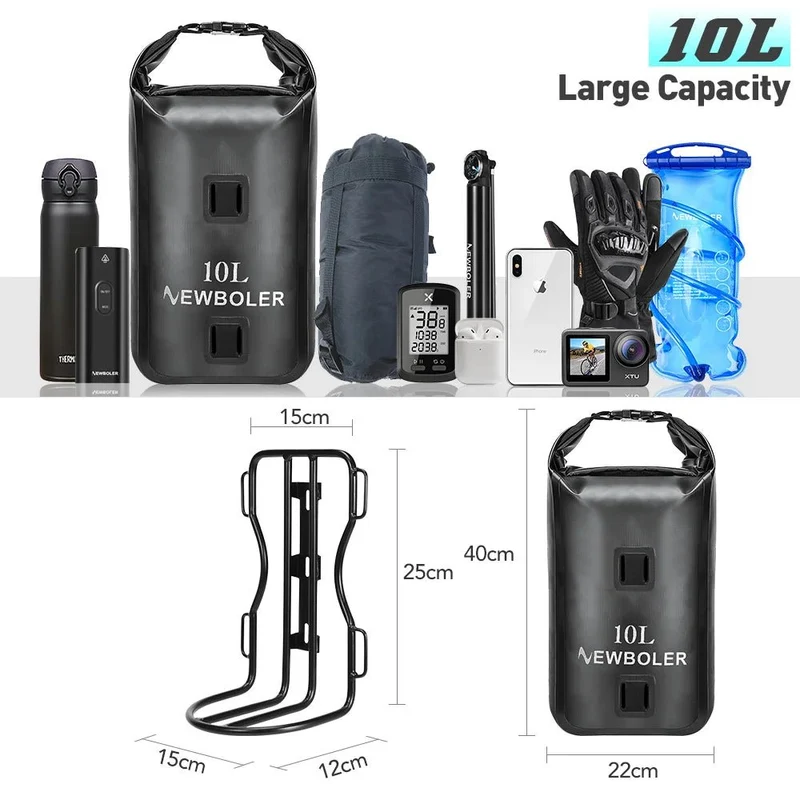 Sacoche de fourche de vélo portable et étanche 10L "NEWBOLER - BAG118"