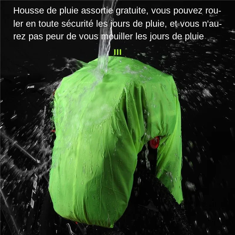 Sacoche de vélo 3 en 1 étanche sur porte-bagages avec pochette latérales 20/35L "WEST BIKING - YP0707250"