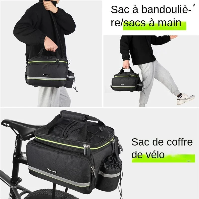 Sacoche de vélo 3 en 1 étanche sur porte-bagages avec pochette latérales 20/35L "WEST BIKING - YP0707250"