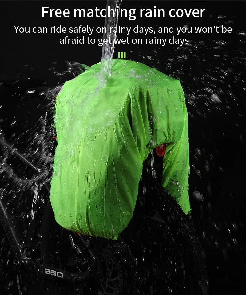 Sacoche de vélo 3 en 1 étanche sur porte-bagages avec pochette latérales 20/35L "WEST BIKING - YP0707250"