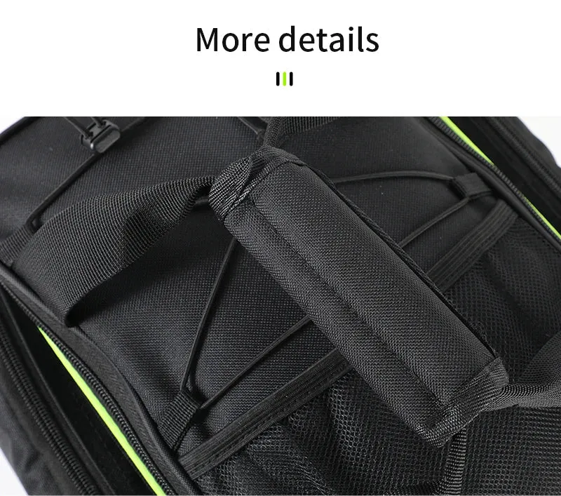 Sacoche de vélo 3 en 1 étanche sur porte-bagages avec pochette latérales 20/35L "WEST BIKING - YP0707250"