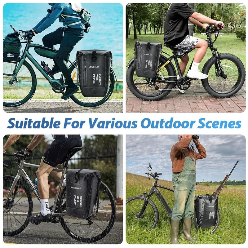 Sacoche de vélo étanche sur porte-bagage arrière de vélo 27L "NEWBOLER - BAG008"
