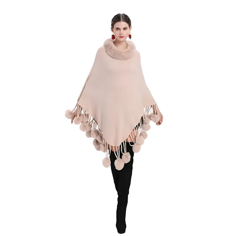 Poncho femme doux