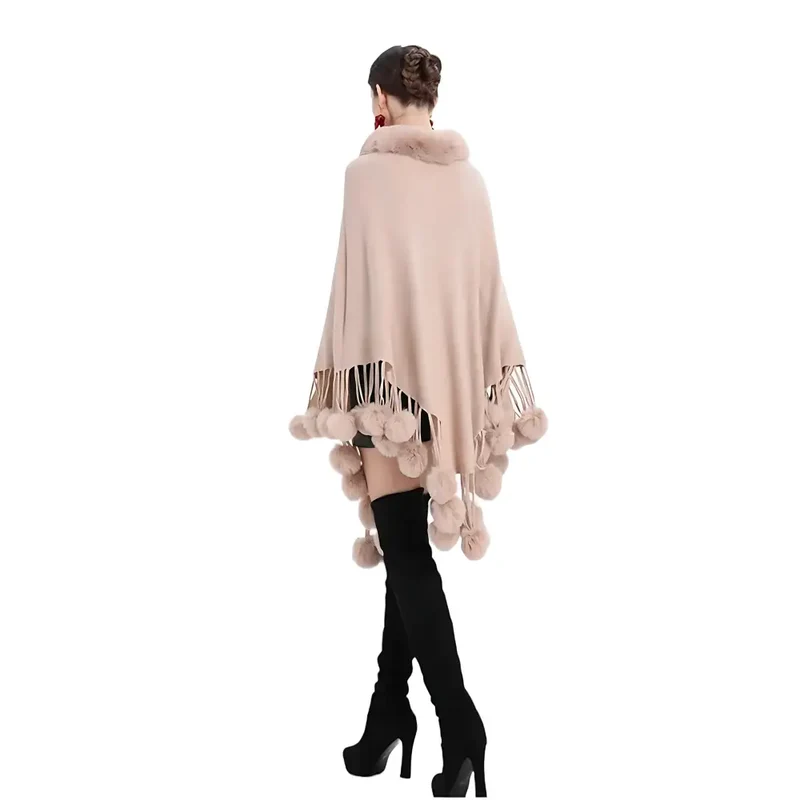 Poncho femme doux