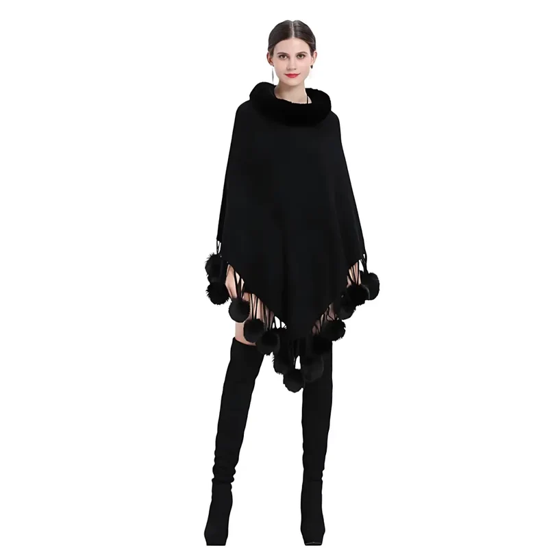 Poncho femme doux