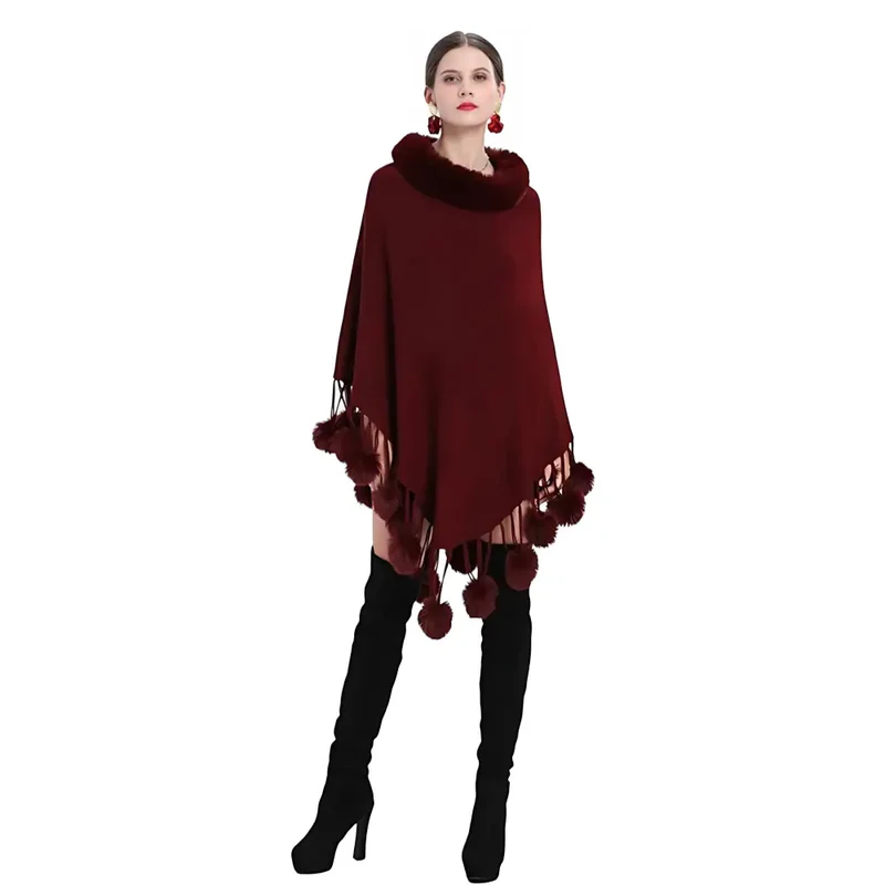 Poncho femme doux