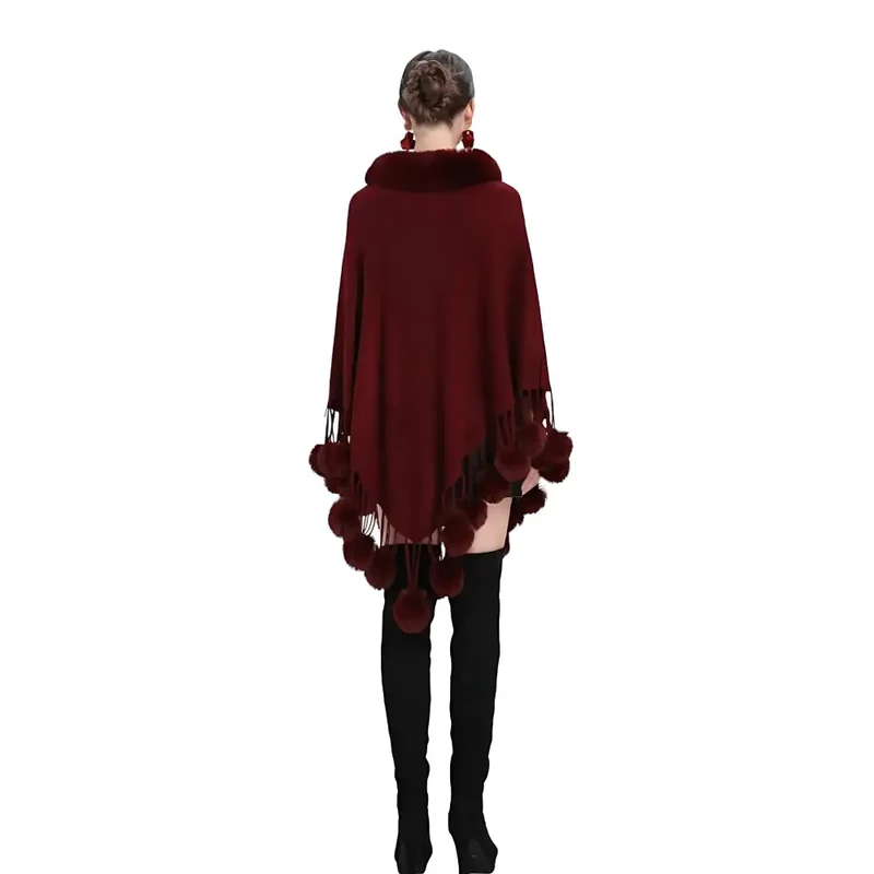 Poncho femme doux