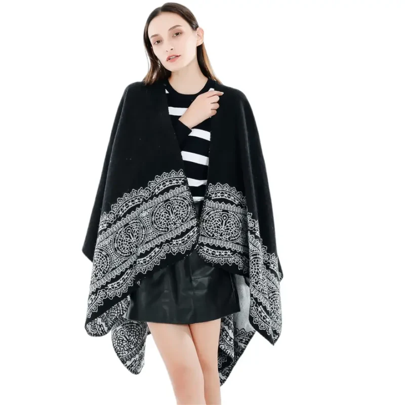 Poncho femme manteau