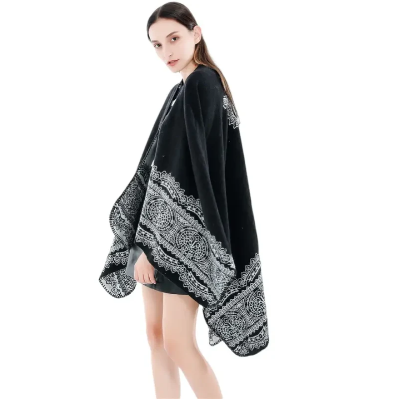 Poncho femme manteau