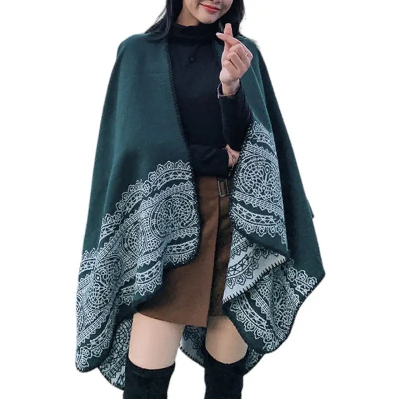 Poncho femme manteau