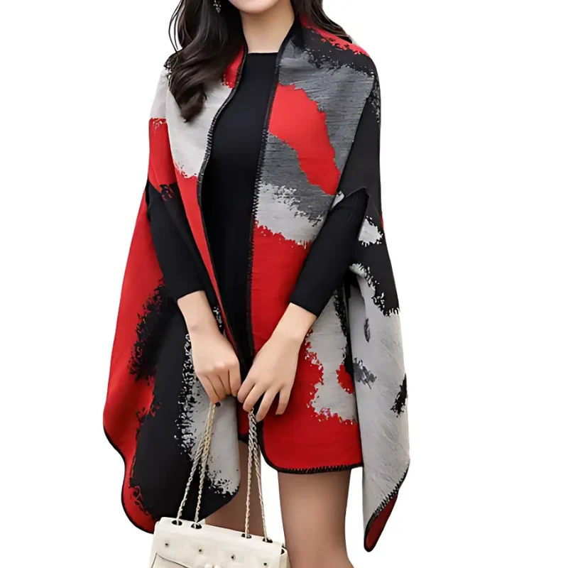 Poncho femme laine pas cher