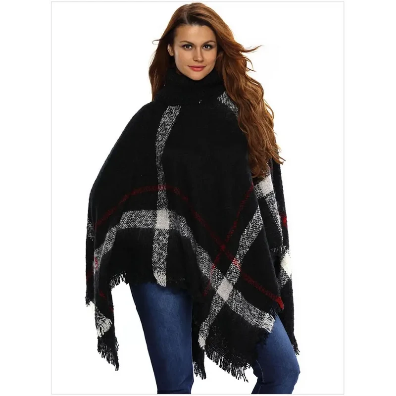 Petit poncho femme tricot