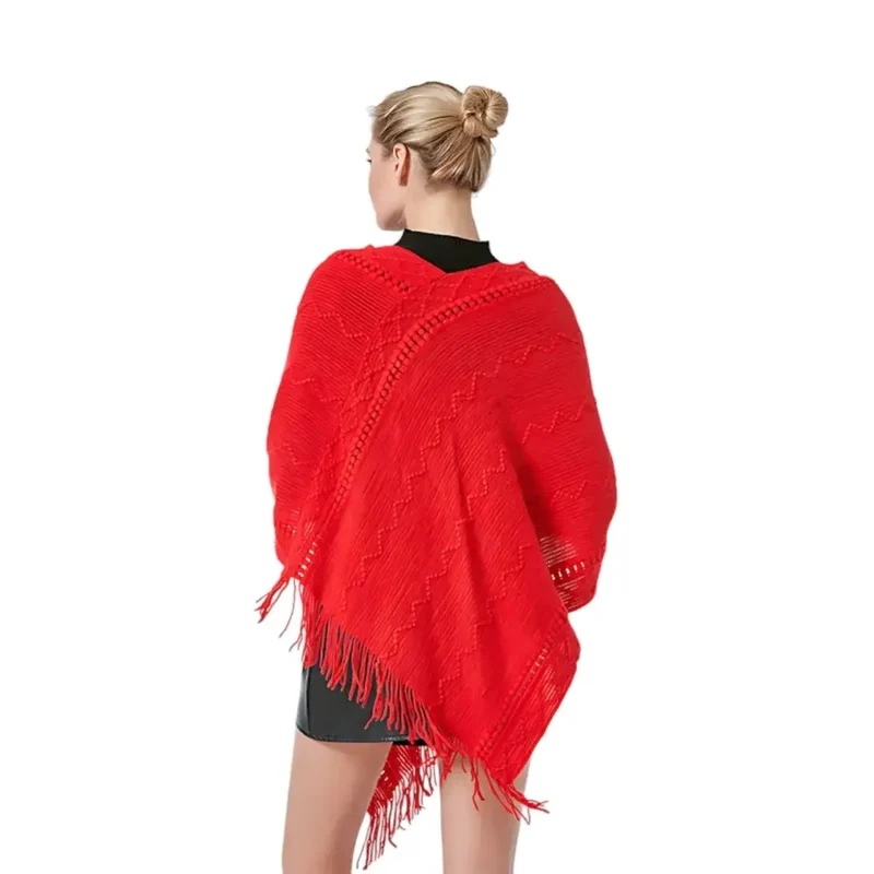 Poncho laine pour femme