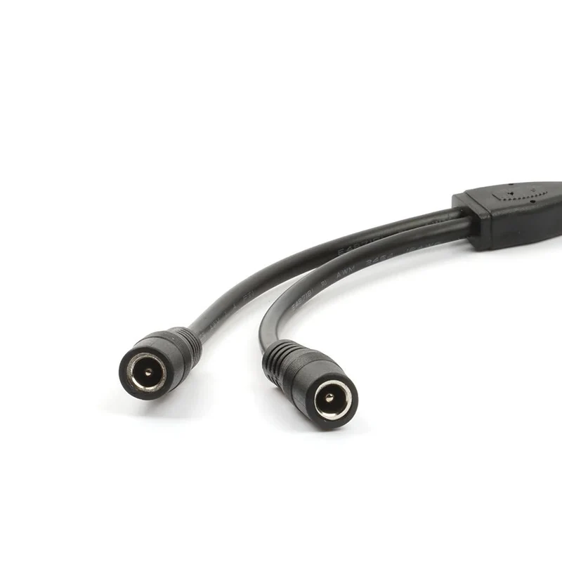 Lot de 2 connecteurs de panneaux solaires, câble parallèle en Y mâle DC5521 vers 2 câbles femelles DC5521 "FF Flashfish"