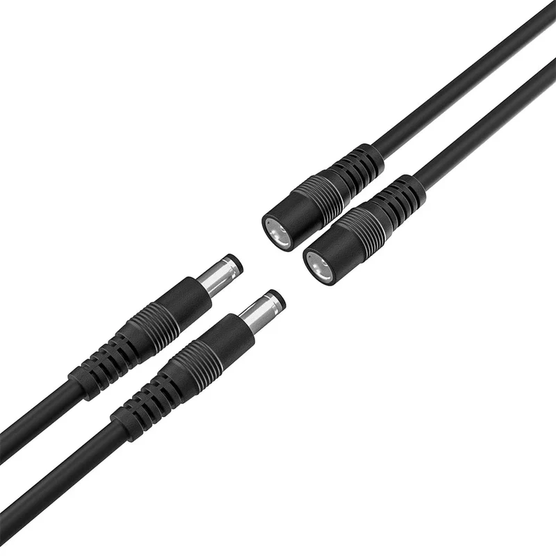 Lot de 2 connecteurs de panneaux solaires, câble parallèle en Y mâle DC5521 vers 2 câbles femelles DC5521 "FF Flashfish"