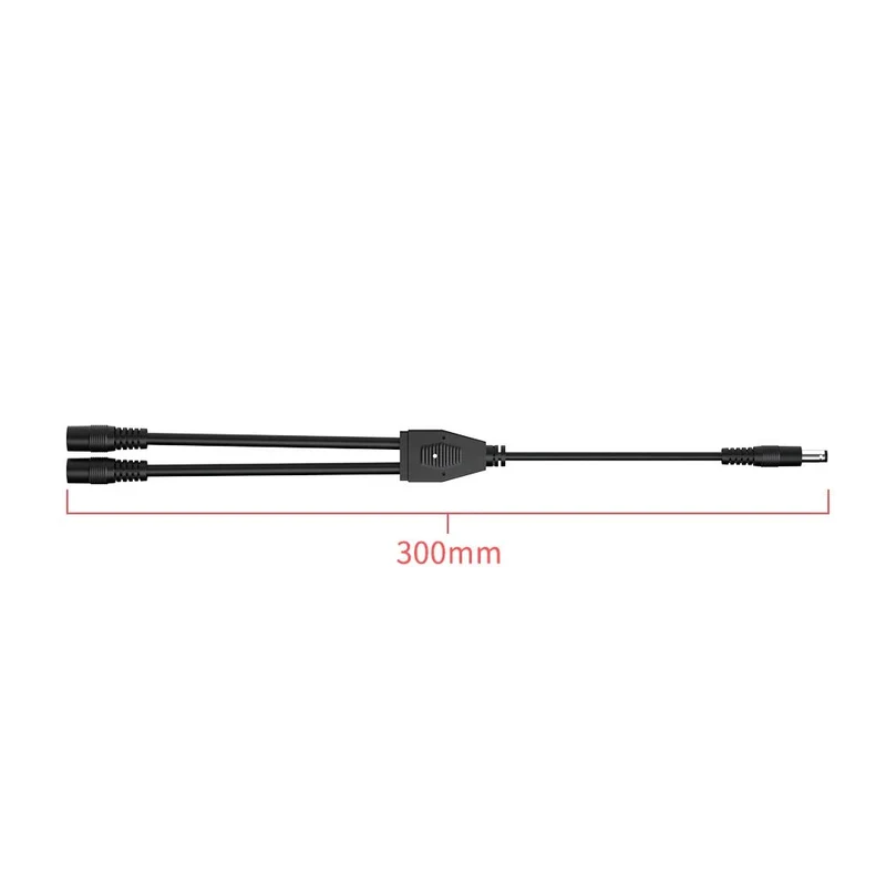 Lot de 2 connecteurs de panneaux solaires, câble parallèle en Y mâle DC5521 vers 2 câbles femelles DC5521 "FF Flashfish"
