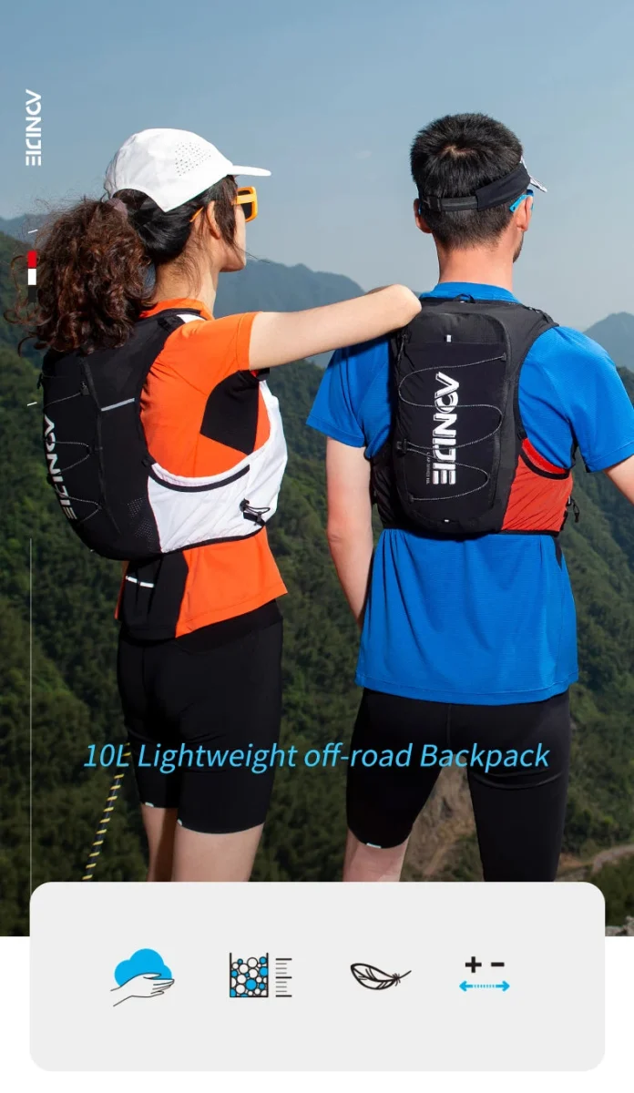 Sac de course et hydratation trail / marathon / randonnée unisexe 10L "AONIJIE - Confort zone 10"