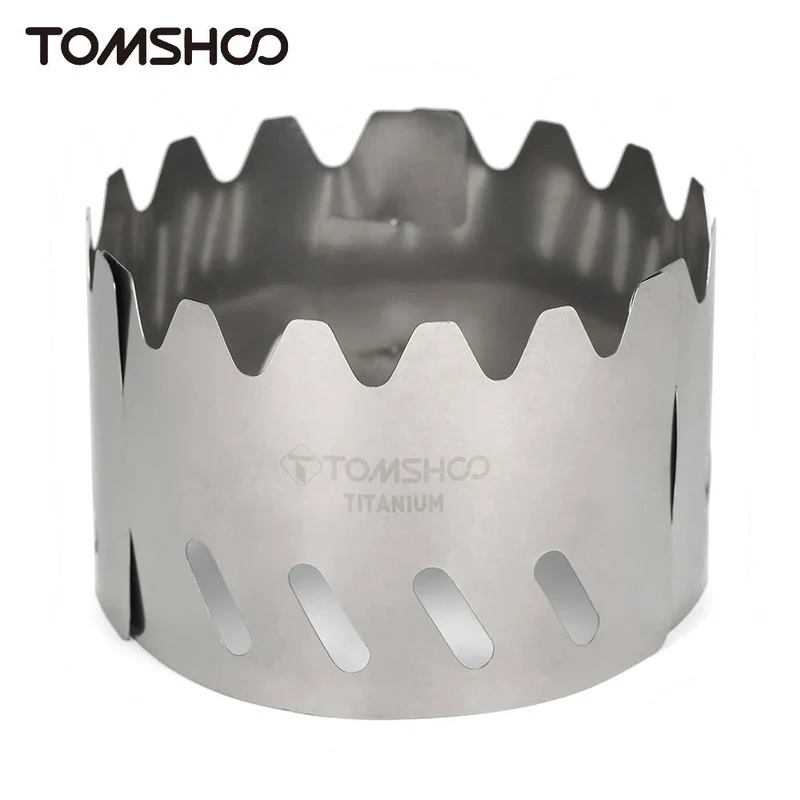 Pare-vent pliable et portable ultra-léger en titane pour réchaud à gaz 20g "Tomshoo - "