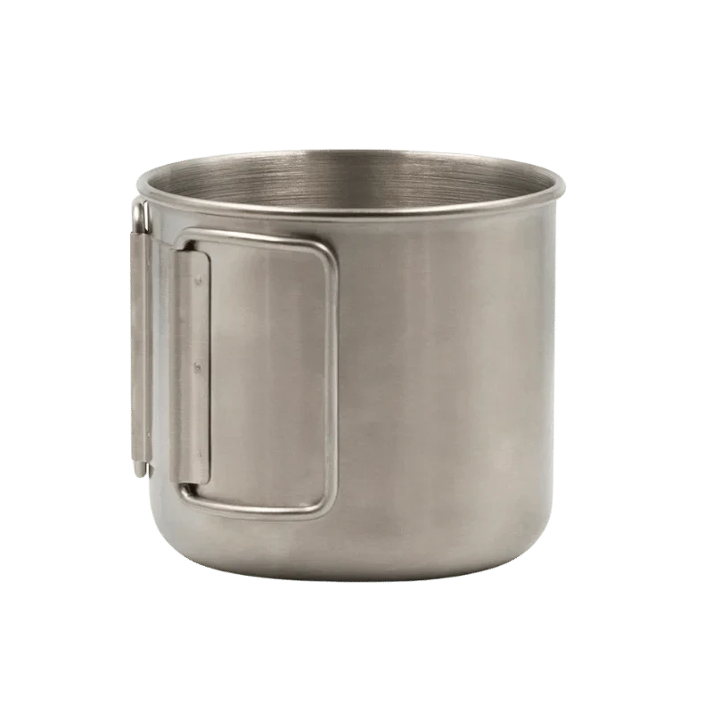 Mug en acier de 400 ml avec poignées pliables "Laken - 1640AP"