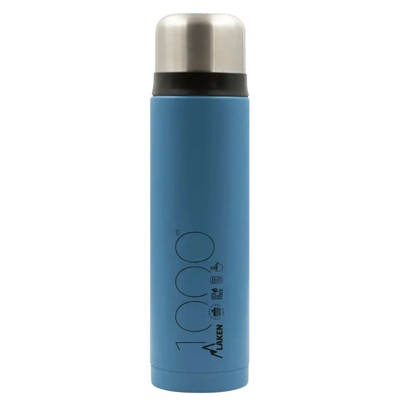 Bouteille isotherme en acier inoxydable à double paroi avec tasse "Laken - Thermos cup 18"