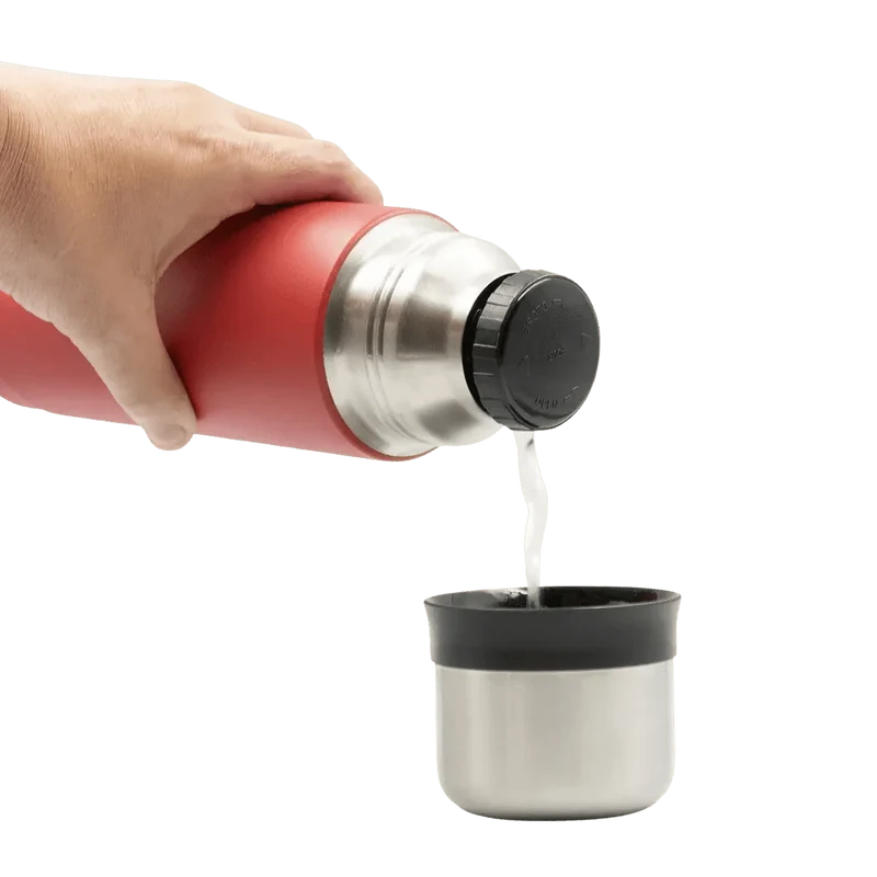 Bouteille isotherme en acier inoxydable à double paroi avec tasse "Laken - Thermos cup 18"