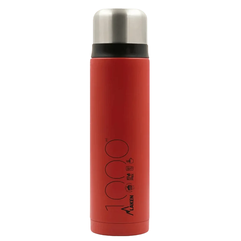 Bouteille isotherme en acier inoxydable à double paroi avec tasse "Laken - Thermos cup 18"
