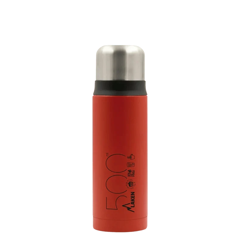 Bouteille isotherme en acier inoxydable à double paroi avec tasse "Laken - Thermos cup 18"