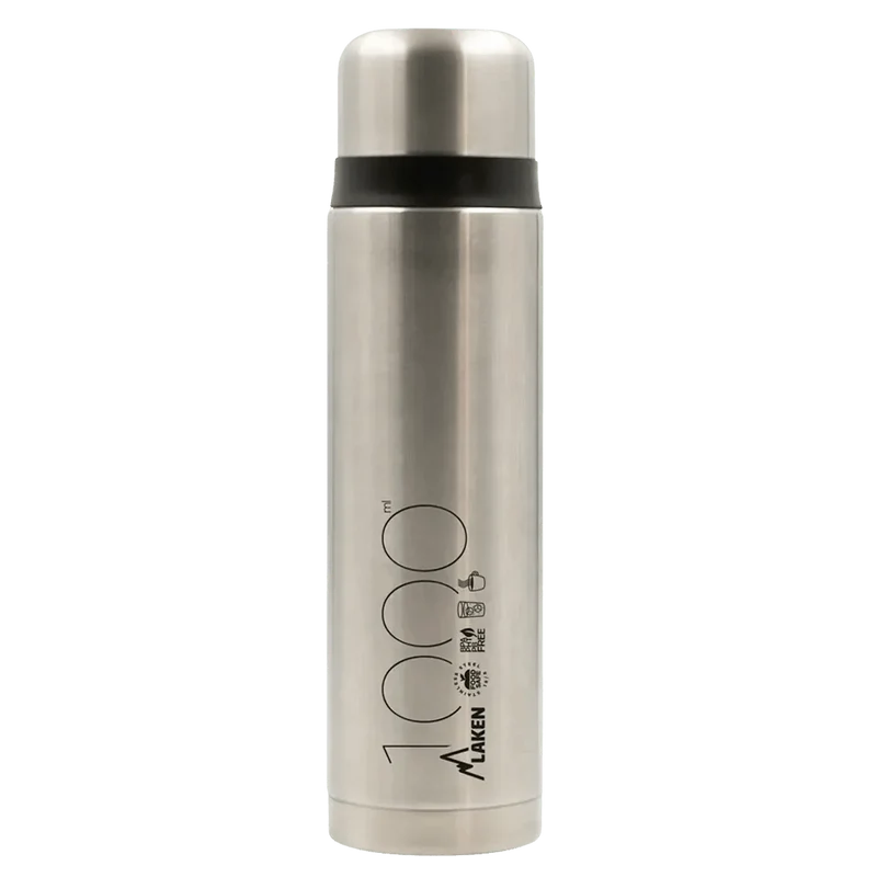 Bouteille isotherme en acier inoxydable à double paroi avec tasse "Laken - Thermos cup 18"