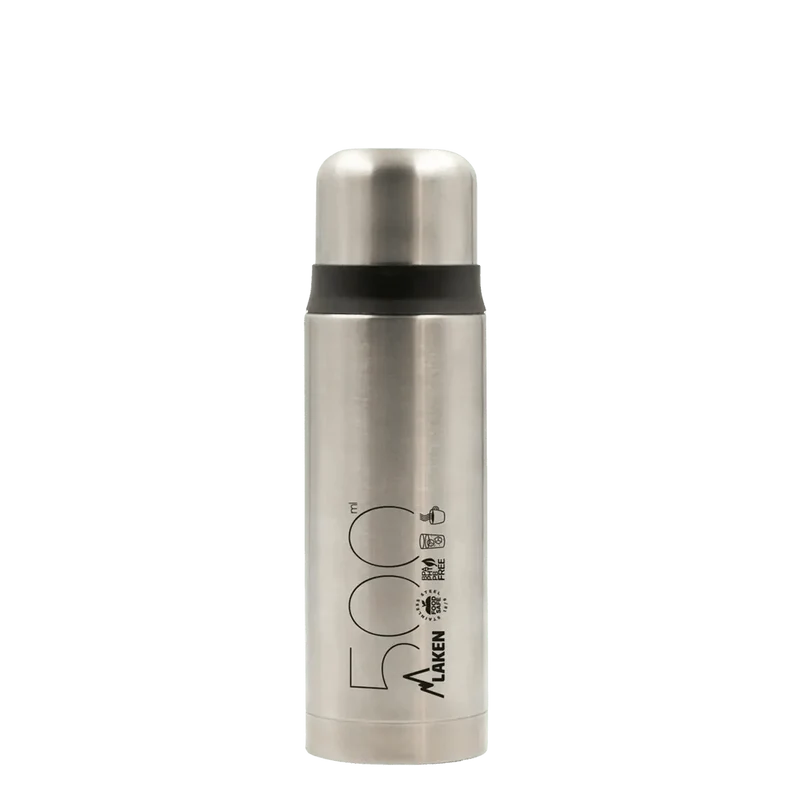 Bouteille isotherme en acier inoxydable à double paroi avec tasse "Laken - Thermos cup 18"