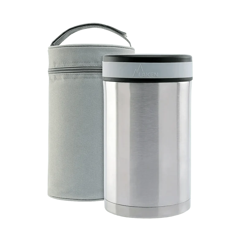 Thermos alimentaire en inox à double paroi pour solides avec housse "Laken - P1 series"