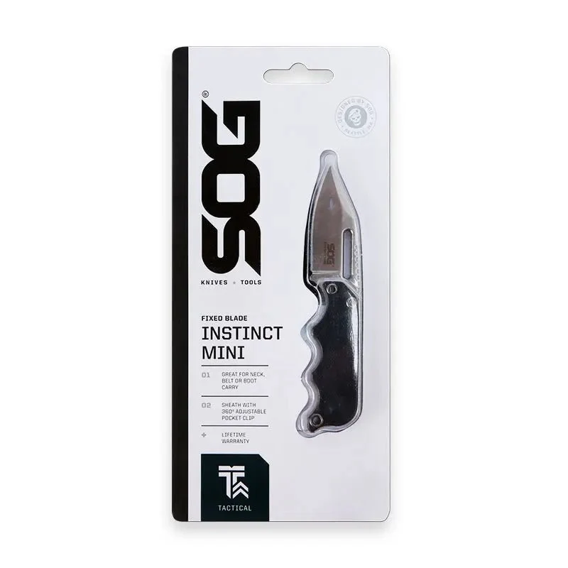 Couteau fixe de poche tactiques portable, autodéfense / EDC "SOG - Instinct mini G10 NB1002-CP'