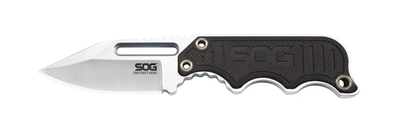Couteau fixe de poche tactiques portable, autodéfense / EDC "SOG - Instinct mini G10 NB1002-CP'
