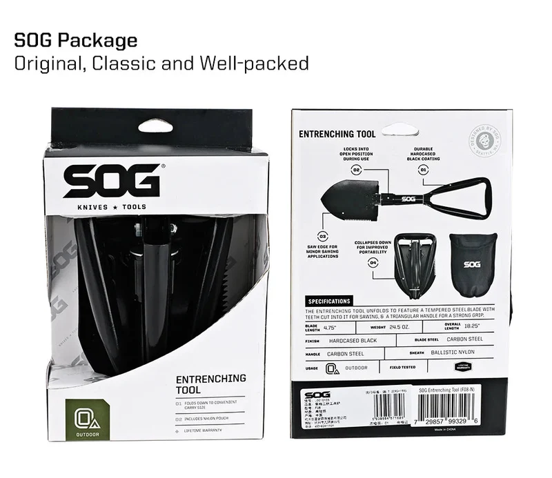 Pelle multifonction pliante tactique, équipement de survie "SOG - F08-N"