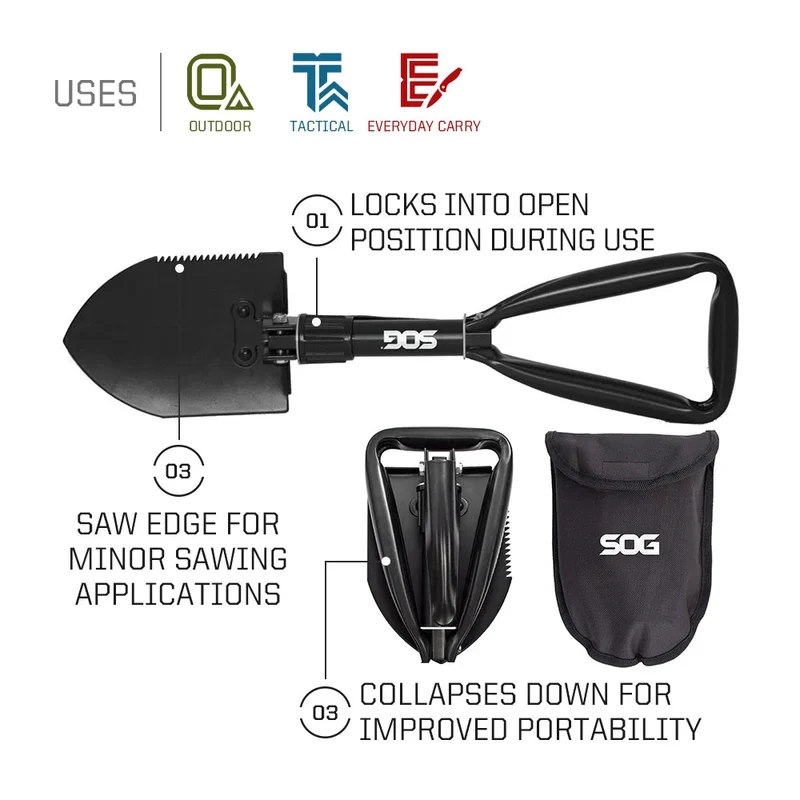 Pelle multifonction pliante tactique, équipement de survie "SOG - F08-N"