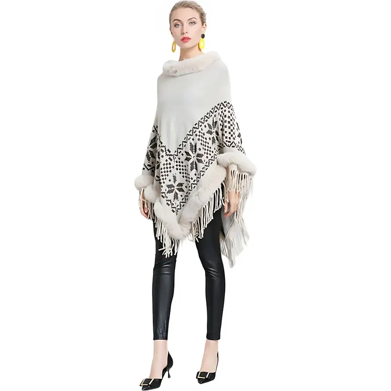 Poncho en polaire femme