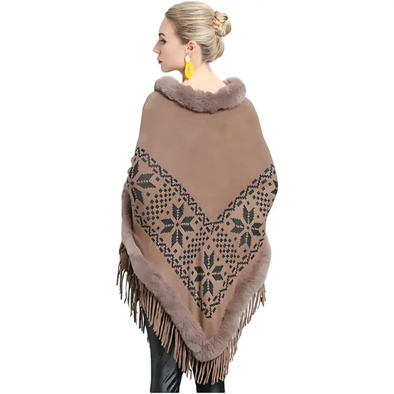 Poncho en polaire femme