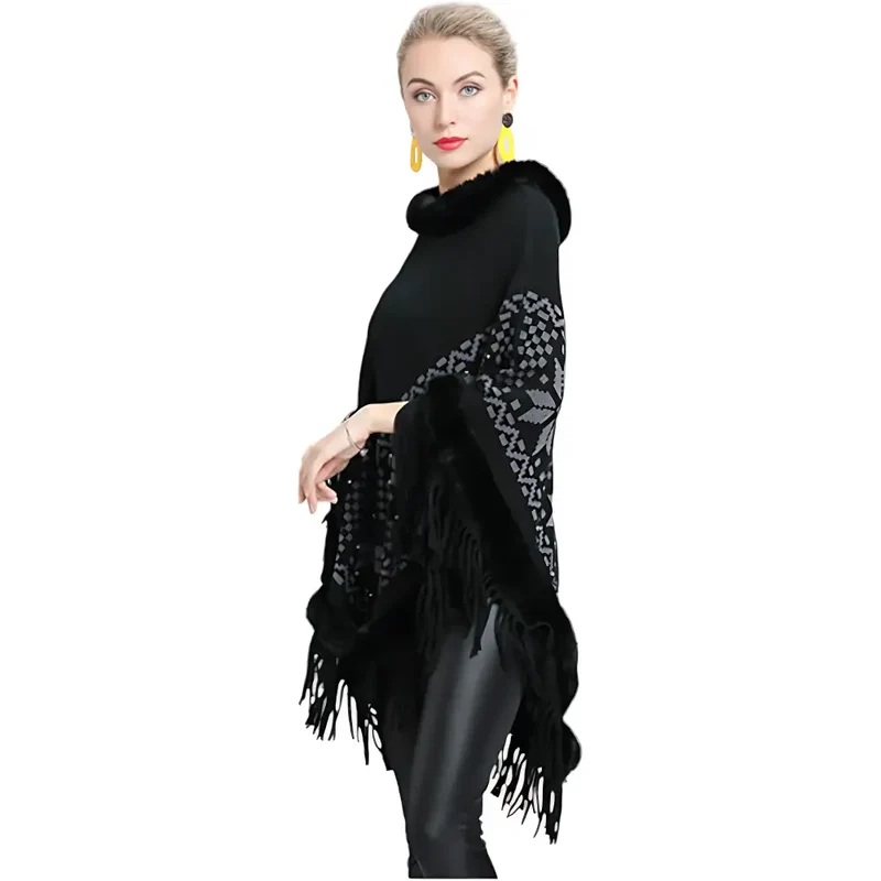 Poncho en polaire femme