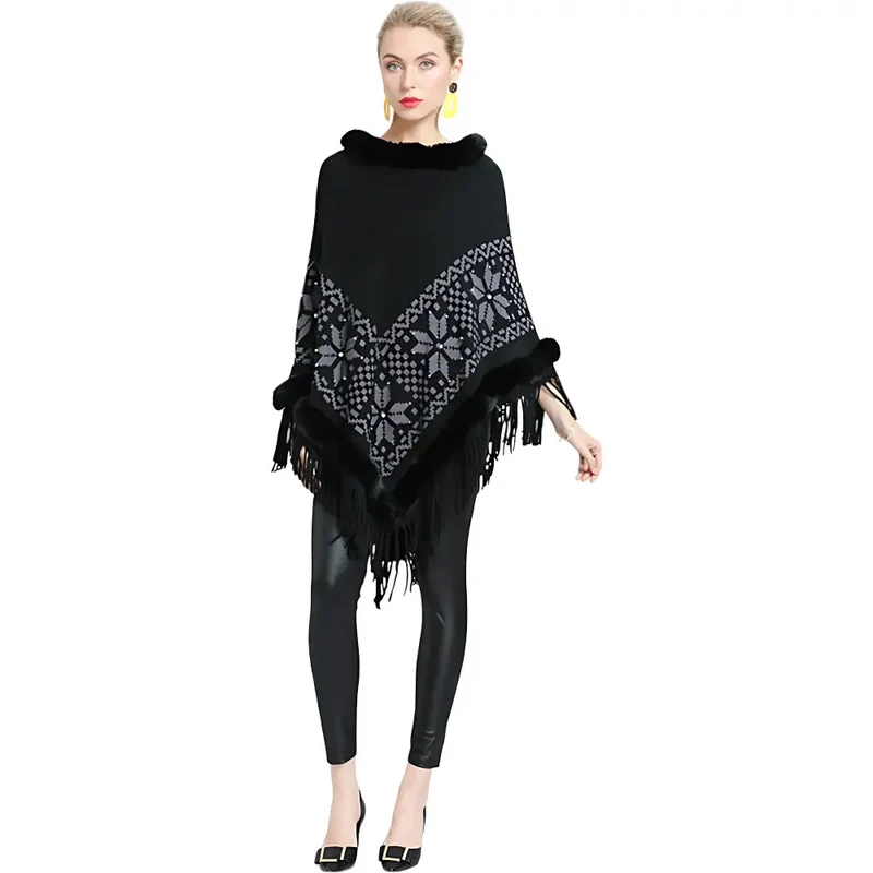 Poncho en polaire femme