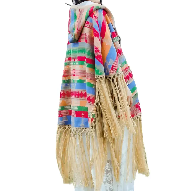 Poncho en laine pour femme