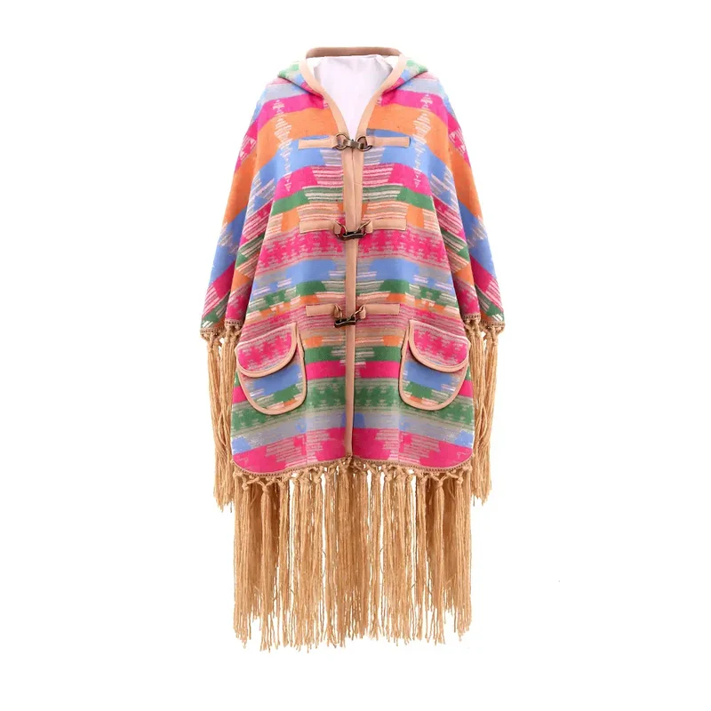 Poncho en laine pour femme