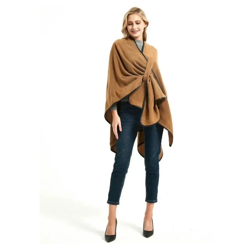 Châle poncho pour femme