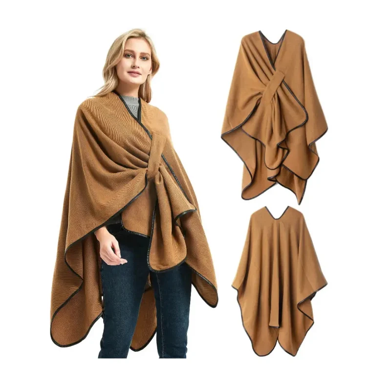 Châle poncho pour femme