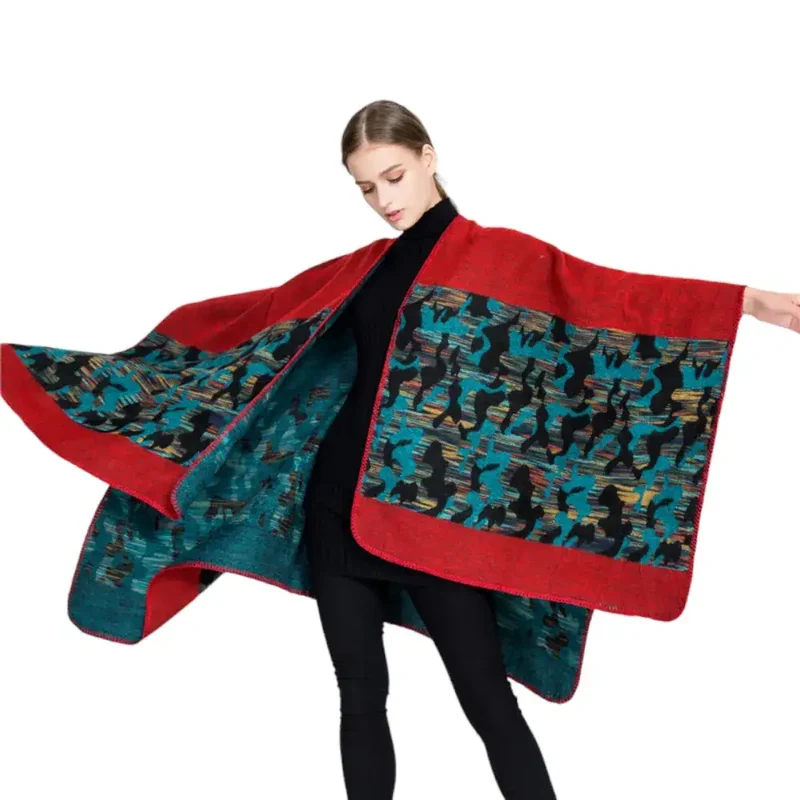 Poncho intérieur femme